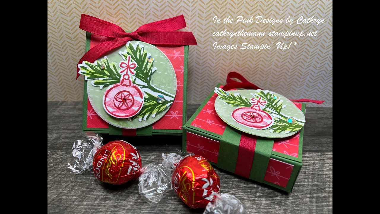 DECORATED with HAPPINESS CHRISTMAS IN JULY GIFT BOX with DECORATED PINE ...