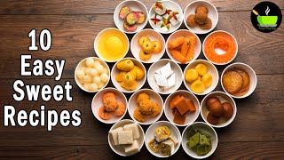 10 Easy Indian Sweets Recipe | Minute Quick & Easy Sweet Recipes | Instant Sweets Recipe | Mithai