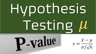 Hypothesis Test - Mean | μ | p value | z-table   Examples