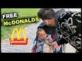 Giving Out 1000 McDONALD'S To HOMELESS **emotional**