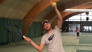 Tennis Lesson: FIXING SERVE / HIGHER CONTACT POINT