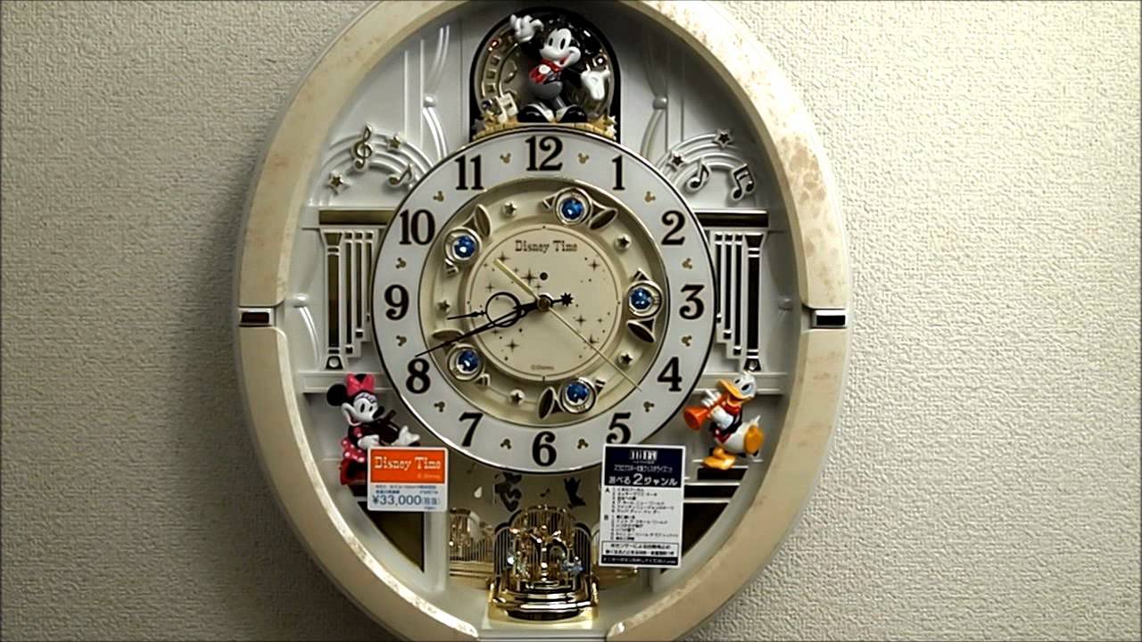 セイコー　ディズニータイム　Disneyからくり時計(白) FW574W Seiko Melodies In Motion Wall Clock