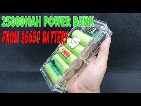 Build A 25000mAh Power Bank QC 3.0 From 26650 Battery
