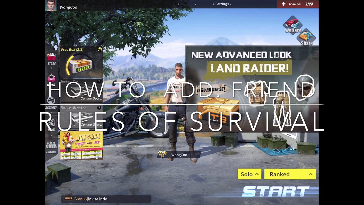 How to add friends in rules of survival