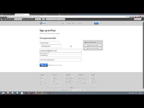 2. Prezi: Регистрация в Prezi
