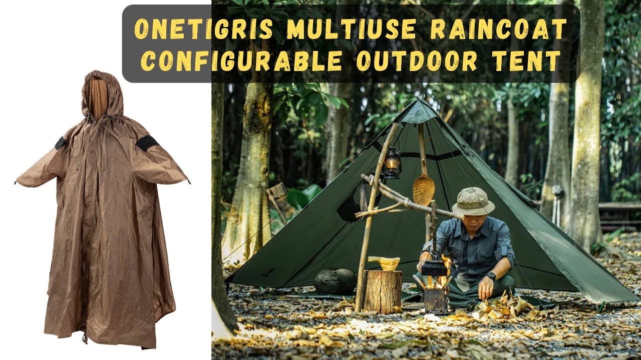 OneTigris Bâche De Tente Multifonction - Tapis De Sol Imperméable 240x240 Cm Avec Sac De Transport