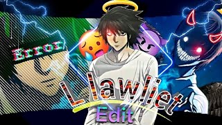 L lawliet Edit 🗿🔥 X Stan 🥶• || 4k sad 😔 L edit montage ||•