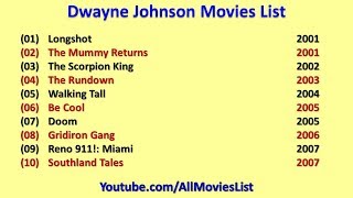 Dwayne Johnson Movies List Youtube