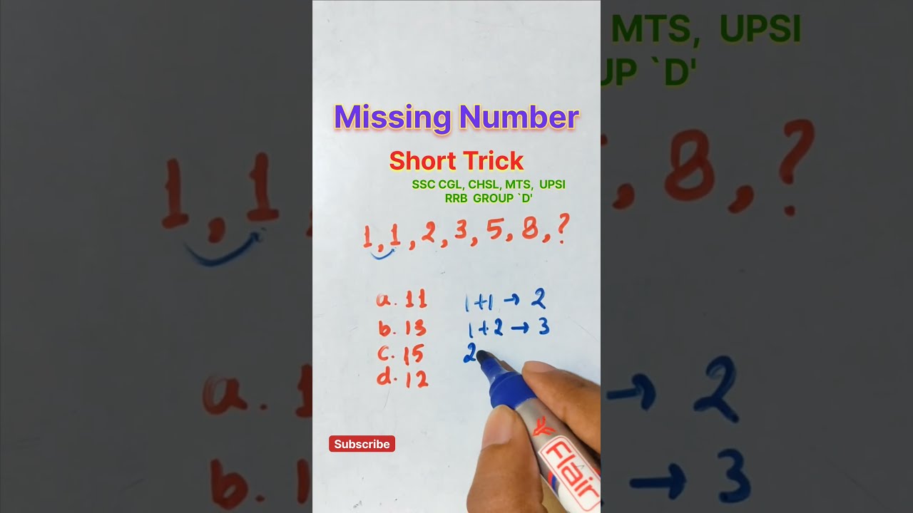 Find The Missing Number Reasoning Railway Group D
