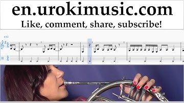 How to Play French Horn Dua Lipa - New Rules Tabs Part#2 um-i352