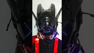 Cyberpop Punk Mask Light Up Rolling Subtitles Screen Mask Cos Mech Technology Sense #shorts