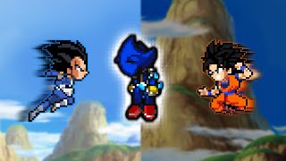 Vegeta and Goku VS Metal Sonic | Sprite Fight 3 | StickNodes Animation