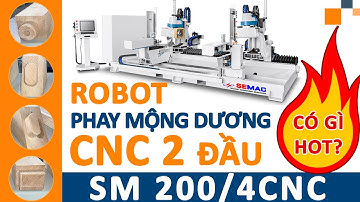 Máy Làm Mộng Dương 2 Đầu SM 200 4 CNC Giá Rẻ | Máy Làm Mộng Gỗ | Quốc Duy