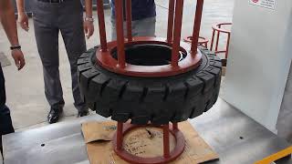 forklift solid tire tyre hydraulic press machine