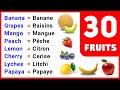 Cours danglais  30 fruits en anglais  30 fruits in english