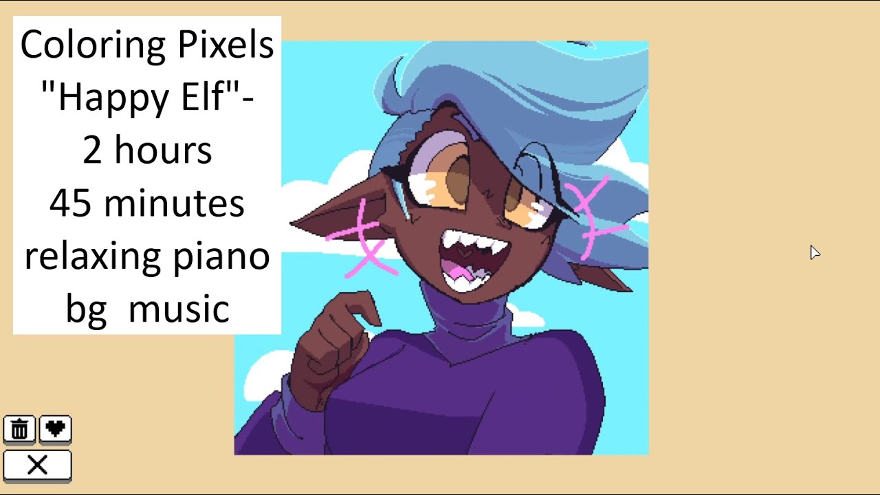 Coloring pixels - happy elf - YouTube