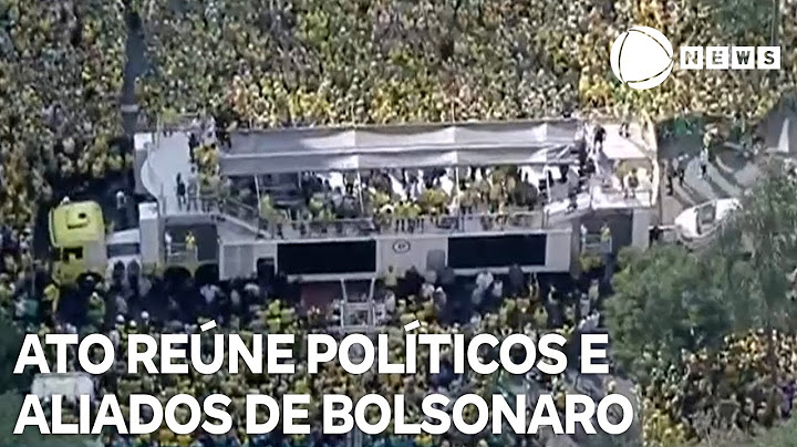 Ato na Paulista reúne políticos e aliados de Bolsonaro