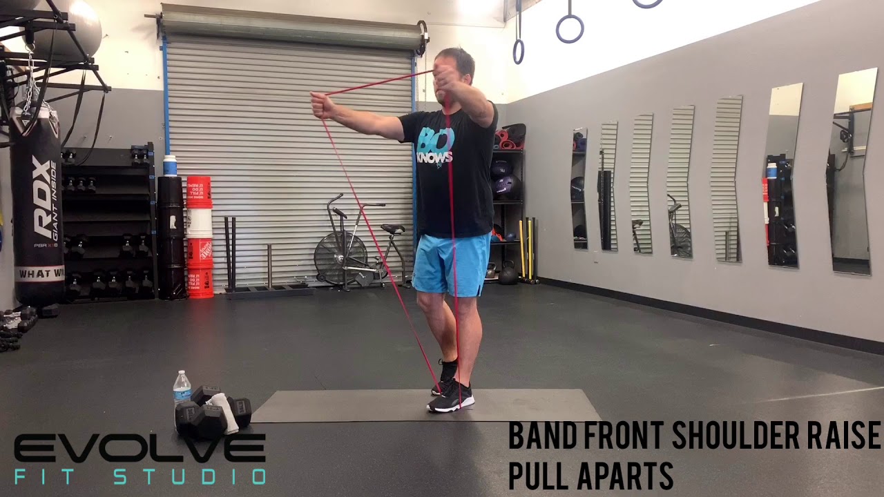 Resistant Band Front Shoulder Raise Pull Aparts YouTube
