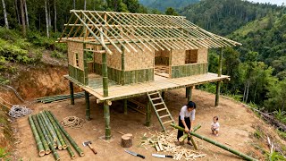 Download Lagu SINGLE MOTHER Builds a BAMBOO HOUSE Deep in the Forest in 90 Days | By @trieuthihuong264​ MP3