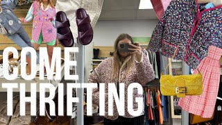 Thrift Shopping For a SPRING Wardrobe - Come Thrifting With Me For SPRING