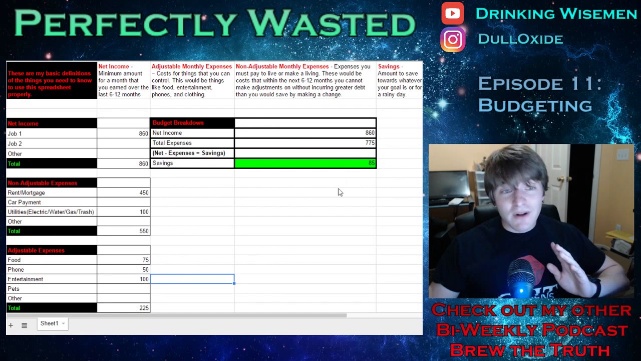 Perfectly Wasted Podcast Episode 11: Life Skills (Budgeting)
