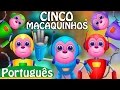 Cinco Macaquinhos - Robôs (Five Little Monkeys - Robots) | Canções Para Crianças | ChuChuTV Coleção