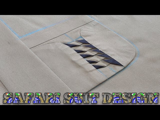 Expensive Safari Suit Pocket Design || Stitching Video || How To Make Safari  Pocket || Easy Way - YouTube
