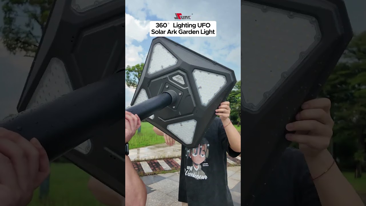 SUNC Solar Ark Garden Light: UFO 360° lighting, unboxing installation