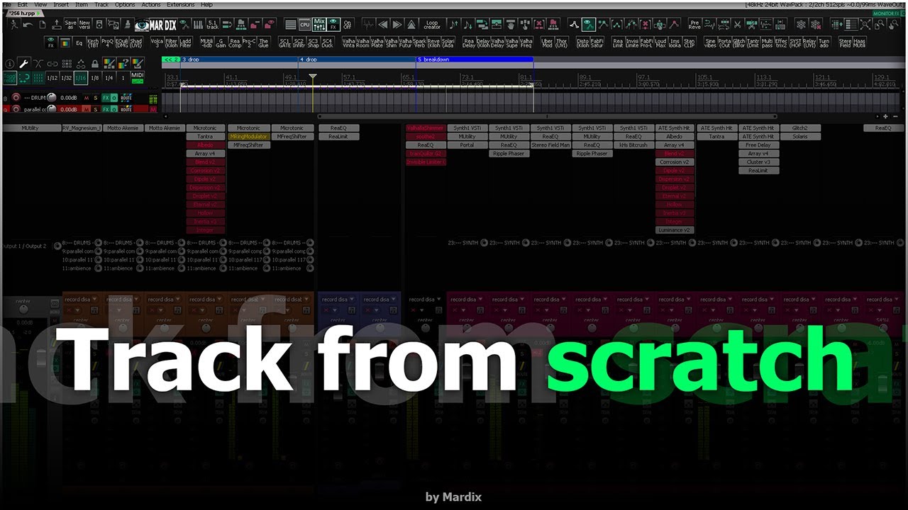 Track from scratch in Reaper 7