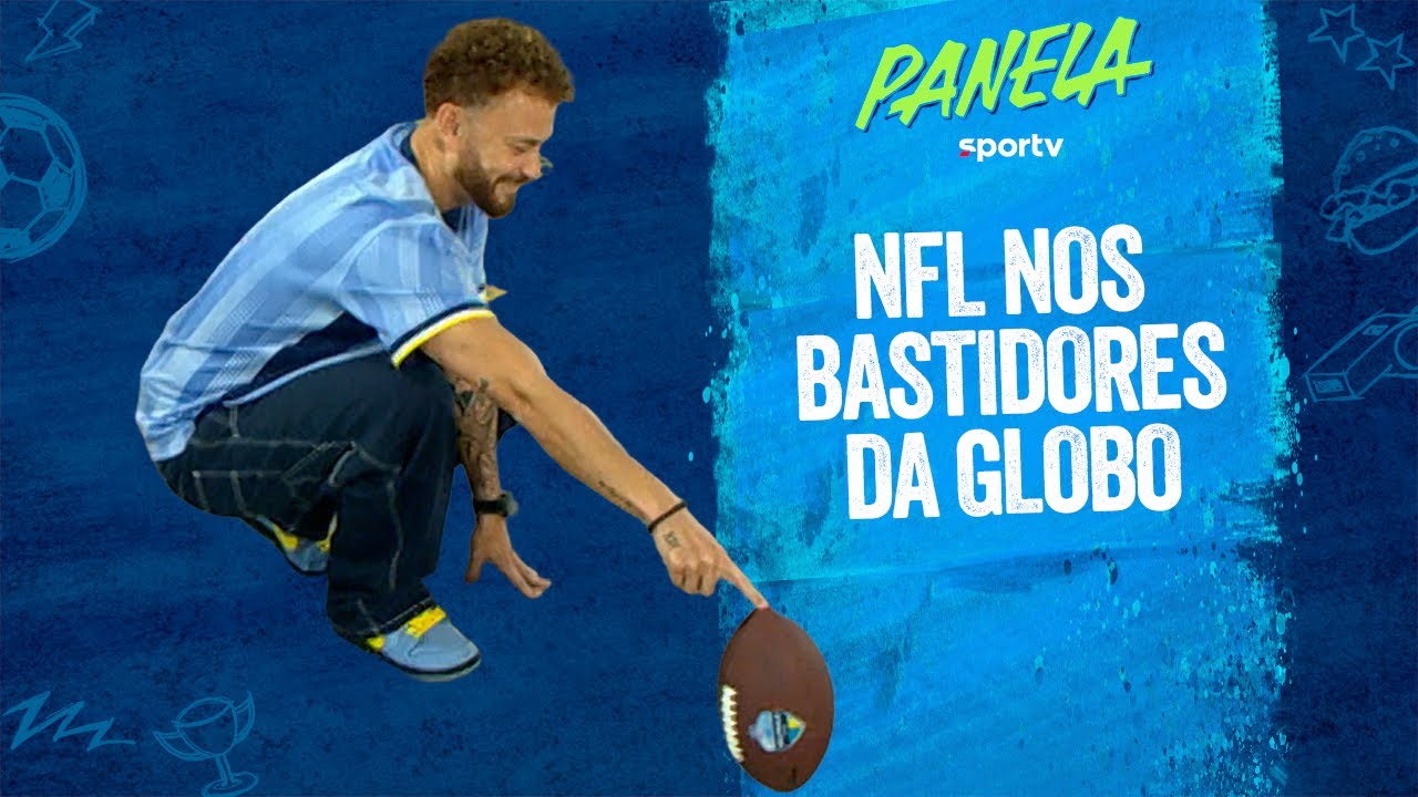 EQUIPE DO PANELA TREINA FUTEBOL AMERICANO NOS BASTIDORES DA GLOBO! | Panela sportv