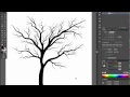 🌳🌳🌳Bare tree - Adobe Illustrator cs6 tutorial. Quick and easy way how to draw black silhouette tree