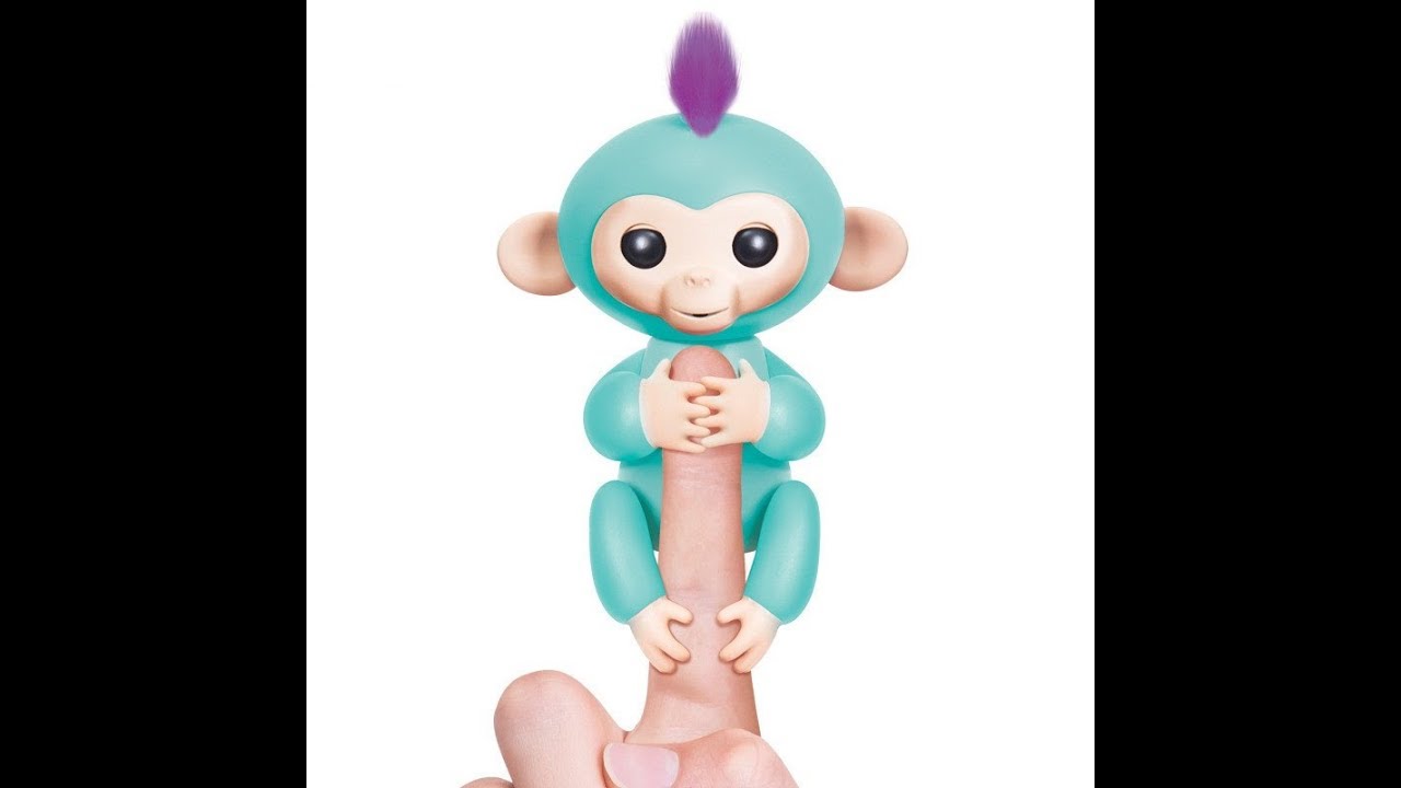 Fingerlings Interactive Baby Monkey Zoe Turquoise With Purple