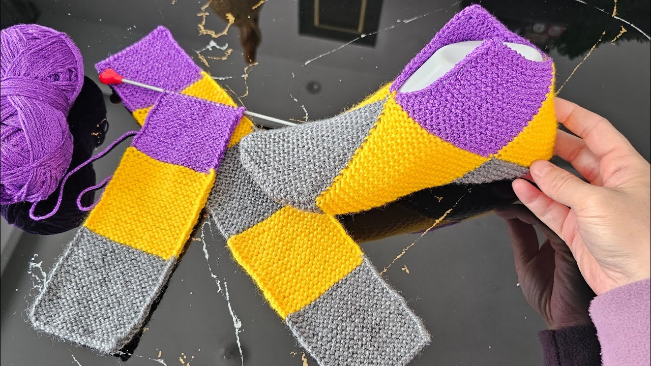 Bulmaca Patik Modeli Videolu Detaylı Anlatım💜 İki şiş bot patik modeli✅️ bayan patik modelleri