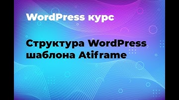 Структура WordPress шаблона Atiframe: редактирование шапки, подвала, слайдера и контента