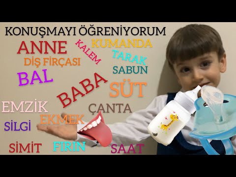 Konuşmayı öğreniyorum  İlk kelimelerim (uygulamalı) Eğitici çocuk bebek videosu. Genel İlk Kelimeler