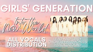 Girls Generation - Into The New World All Vocals Distribution - Lead, Bg, Chorus, Harmony, Adlibs