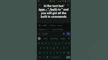 How to use Built-in slash for / unflip Command in Discord Mobile #roduz #discord #howto #built-in