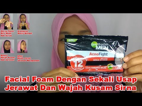 Garnier Men Acno Fight Scrub 12 in 1, Sabun pembersih wajah pria yang mengurangi 12 tanda masalah je. 