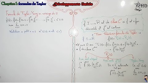 Développements limités formules de Taylor partie 1