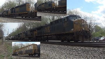 CSX Freight Q561 - AC4400CW #430, ET44AH #3442, SD40-3 #4229 & GP38-2 #2677 - Unionville OH Apr 2022
