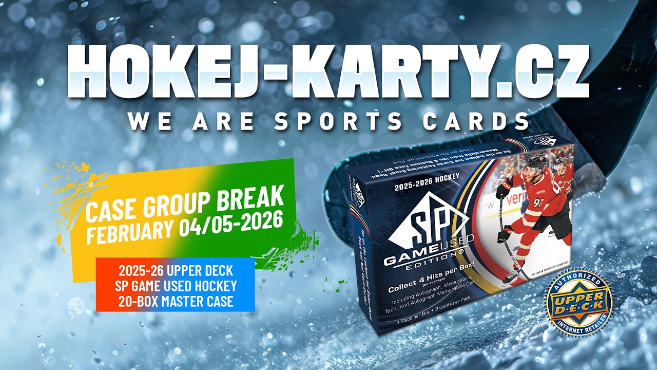 HOKEJ-KARTY.CZ CASE GROUP BREAK February 04-2026 a 05-2026 - 2025-26 UD SP GAME USED HOCKEY