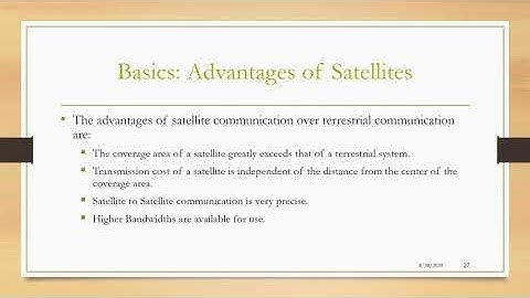 Lecture 2: Satellite communication and parameter defination