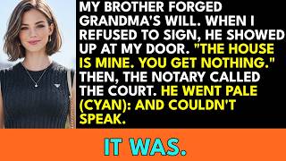 Information Sign It Or Lose Everything — My Brother Forged Our Grandmother's Will To Steal The House — So I... Update