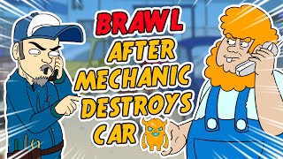 Hillbilly BRAWL After Mechanic Destroys Car (animated)