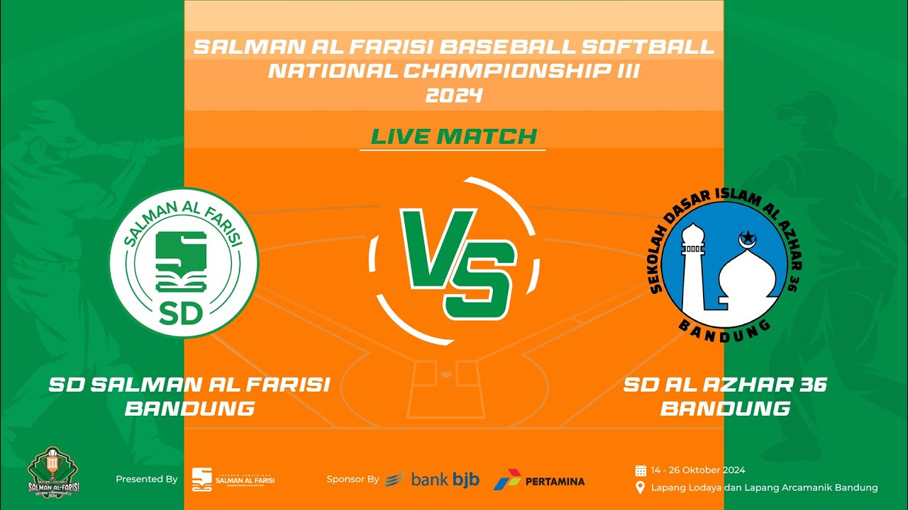 SD Salman Al Farisi Bandung VS SD Al Azhar 36 Bandung || Baseball ...