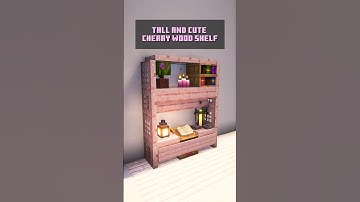 How to Make This New Cherry Wood Shelf Design in Minecraft 🌸