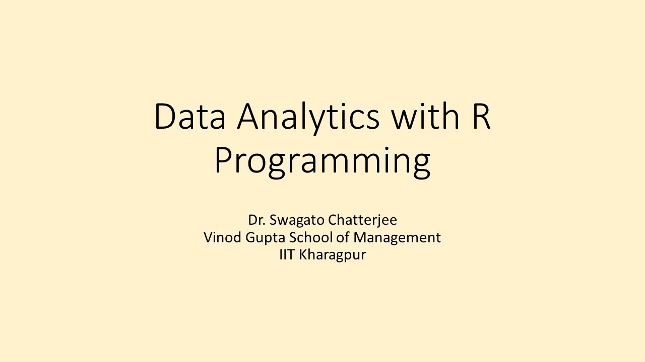 Session 6 to 8 : Data Analytics with R programming : Basic Probability ...