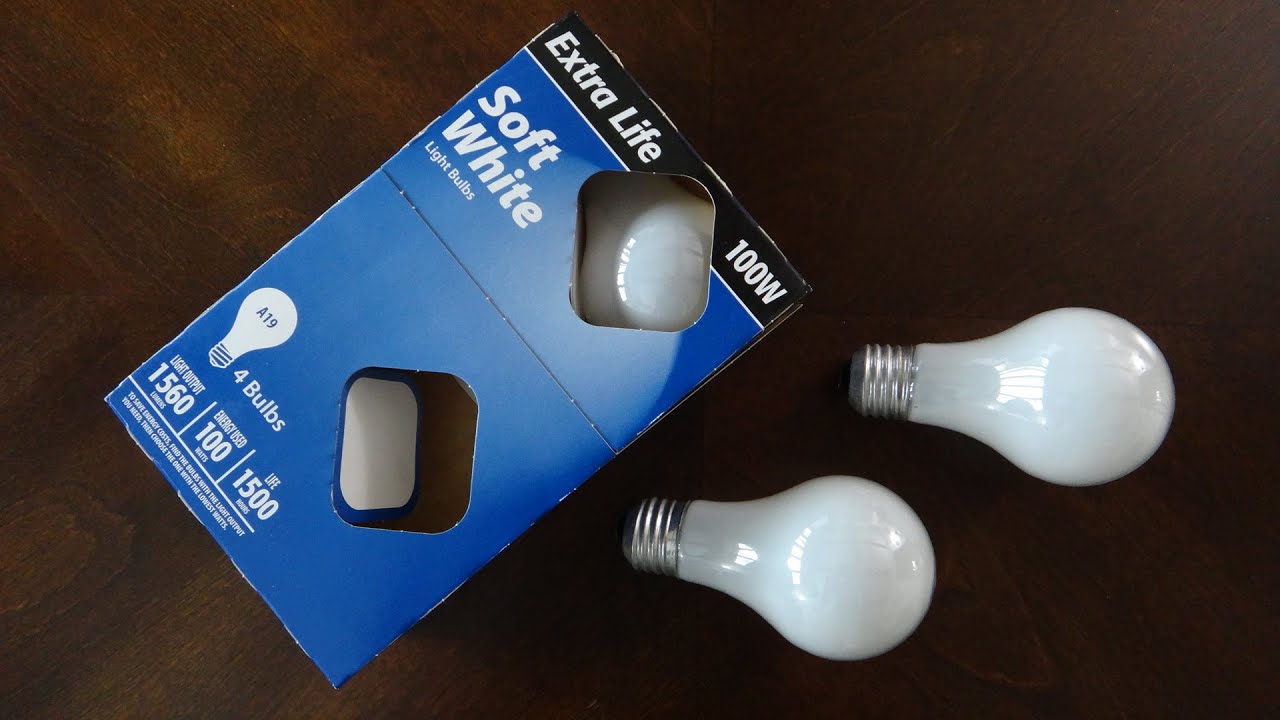 Walmart 100watt Soft White Incandescent Light Bulbs YouTube