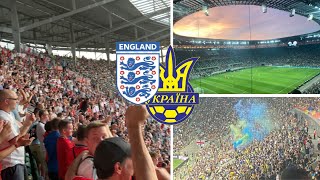 Follow England Away. England & Ukraine Fans in Wroclaw, Poland. Euro 2024 Qualifier. September 2023