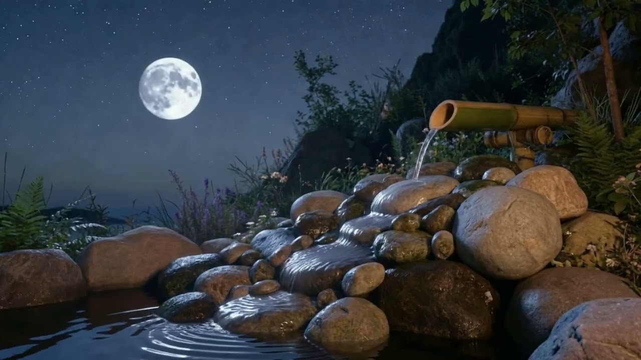 Addormentarsi Profondamente e Velocemente con Gorgoglio di Acqua e Musica Soft